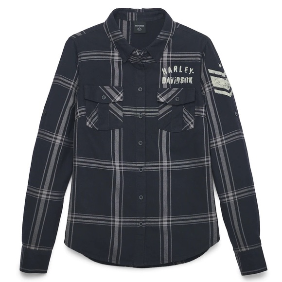 Harley-Davidson Tops - NWOT Harley-Davidson Women's Salute Convertible Sleeve Shirt